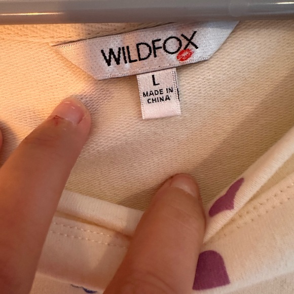 NWT Wildfox Cream Multicolor Heart top - Picture 8 of 10